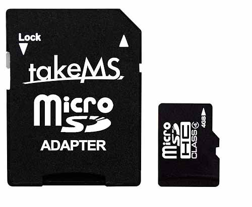 takeMS microSDHC 4GB Kit, Class 4 (88662) takeMS microSDHC 4GB Kit, Class 4 (88662)