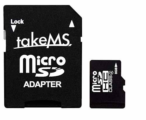 takeMS microSDHC 8GB Kit, Class 4 mit Adapter (88663) takeMS microSDHC 8GB Kit, Class 4 mit Adapter (88663)